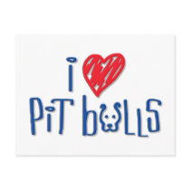 I Love Pit Bulls postcards by HardtGraphicArdts I Love Pit Bulls postcards