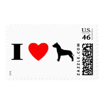 I Love Pit Bulls Stamps