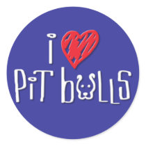 I Love Pit Bulls stickers