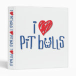 I Love Pit Bulls Vinyl Binders