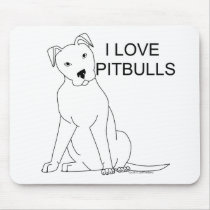 I Love Pitbulls Mousepads