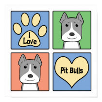 I Love Pitbulls posters by dogcartoons I Love Pitbulls posters