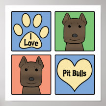 I Love Pitbulls Poster