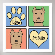 I Love Pitbulls Poster