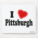 I Love Pittsburgh mousepads