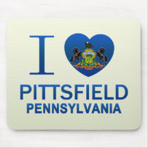 I Love Pittsfield, PA Mouse Pads