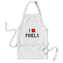 I LOVE PIXELS APRONS