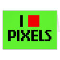 I Love Pixels Dark cards
