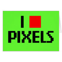 I Love Pixels Dark cards