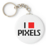 I Love Pixels Keychain
