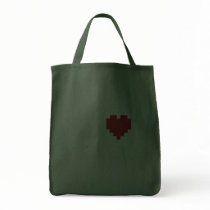 I love pixels pixelated heart retro 8bit gamer bags