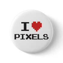 I love pixels pixelated heart retro 8bit gamer buttons