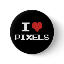 I love pixels pixelated heart retro 8bit gamer buttons