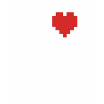 I love pixels pixelated heart retro 8bit gamer t-shirts