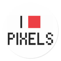 I LOVE PIXELS STICKERS