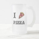 I Love Pizza Frosted Beer Mug mug