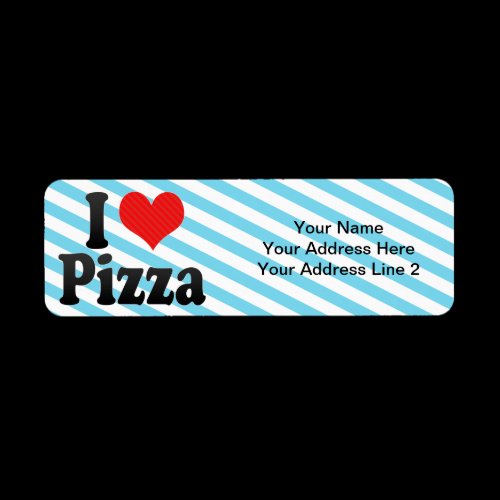 I Love Pizza Return Address Label