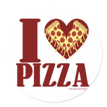 I love Pizza stickers