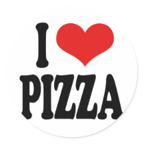 I Love Pizza stickers
