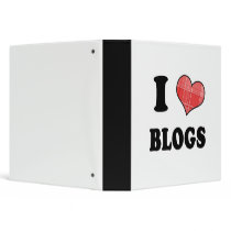 I Love (Plaid Heart) Blogs binders