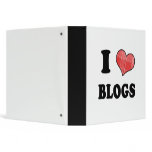 I Love (Plaid Heart) Blogs binders