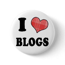 I Love (Plaid Heart) Blogs buttons by geekme I Love (Plaid Heart) Blogs buttons