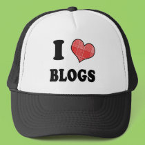 I Love (Plaid Heart) Blogs hats by geekme I Love (Plaid Heart) Blogs hats