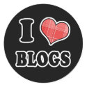 I Love (Plaid Heart) Blogs sticker