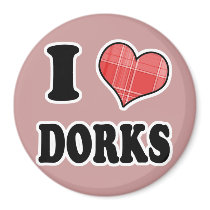 I Love (Plaid Heart) Dorks magnets by geekme I Love (Plaid Heart) Dorks magnets