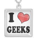 I Love (Plaid Heart) Geeks Custom Necklace