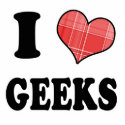I Love (Plaid Heart) Geeks photo sculptures