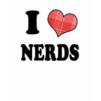 I Love (Plaid Heart) Nerds t-shirts