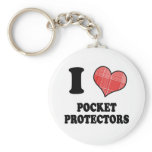 I Love (Plaid Heart) Pocket Protectors Keychain