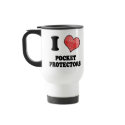 I Love (Plaid Heart) Pocket Protectors mug