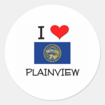 I Love Plainview Nebraska Round Sticker