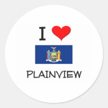 I Love Plainview New York Round Sticker