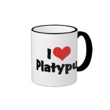 I Love Platypus Coffee Mugs