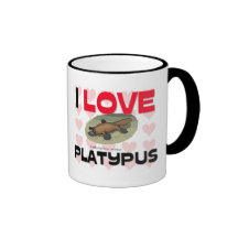 I Love Platypus Coffee Mugs