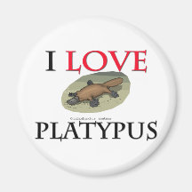 I Love Platypus Fridge Magnets