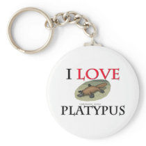 I Love Platypus keychains