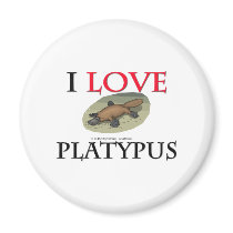 I Love Platypus Fridge Magnets