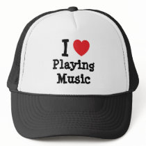 I love Playing Music heart custom personalized hats by funnycustomtshirts I love Playing Music heart custom personalized hats