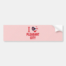 I love Pleasant City, Ohio Bumper Sticker