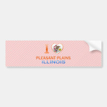 I Love Pleasant Plains, IL Bumper Stickers