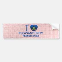 I Love Pleasant Unity, PA Bumper Sticker