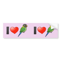 I Love Plum-headed Parakeets (female) Bumper Sticker
