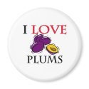 I Love Plums magnets