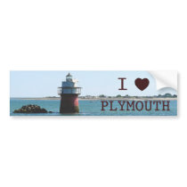 I Love Plymouth Bug Light Bumper Sticker bumper stickers by southshoretees I Love Plymouth Bug Light Bumper Sticker bumper stickers
