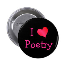I Love Poetry Button