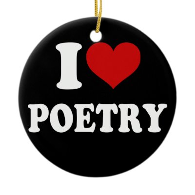 I Love Poetry Christmas Tree Ornaments